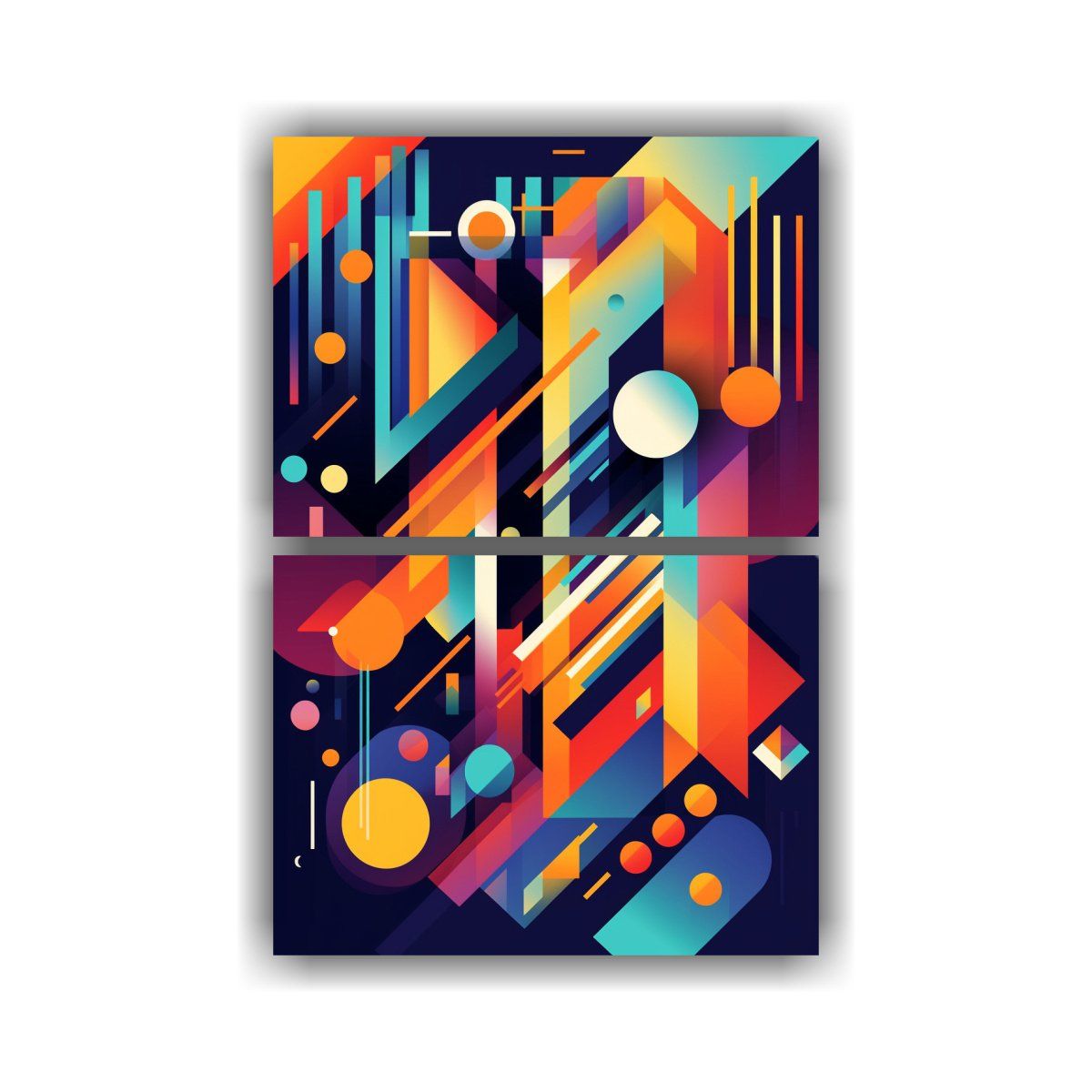 GENERICO - Pintura De Decoración De Dos Cuadros Abstractos 50x80 Cm