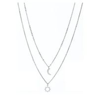 Pack Collar Doble Sol Y Luna Para Damas Parejas Amistad