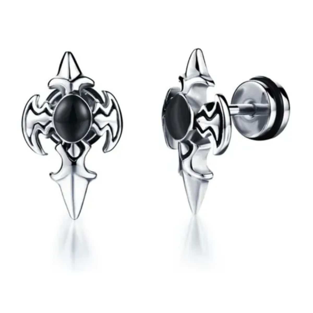 GENERICO - Aros Punk Black Vikingos Valknut Ring Circular Hombre Mujer