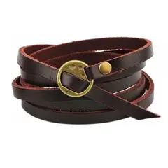 GENERICO - Pulsera De Cuero Hombre Y Mujer Unisex Elegante Ajustable
