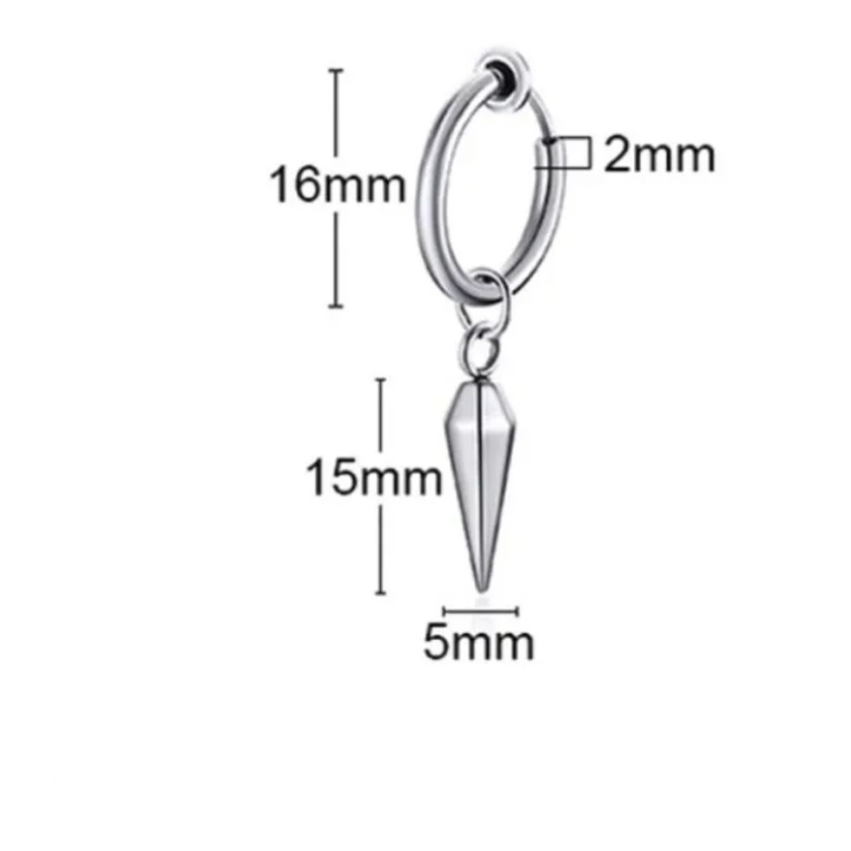 GENERICO - Aros A Presion Vikingo Punta Silver Space Hombre Mujer