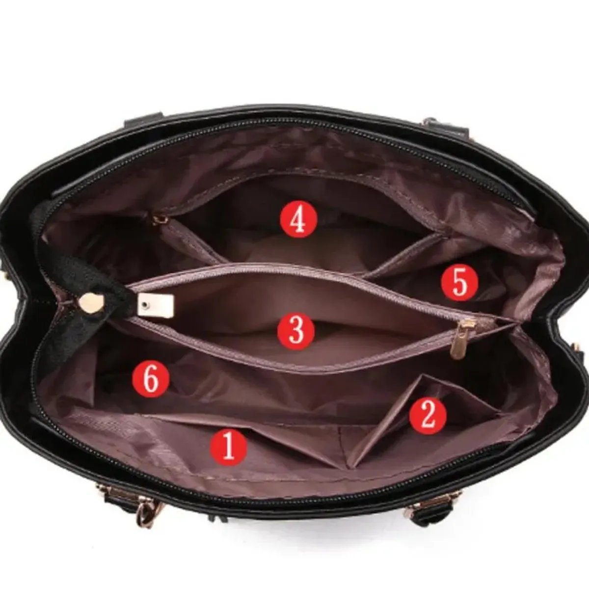 TIOZONEY - 2 unidset de Bolsos de mano informales a la moda para mujer Negro.