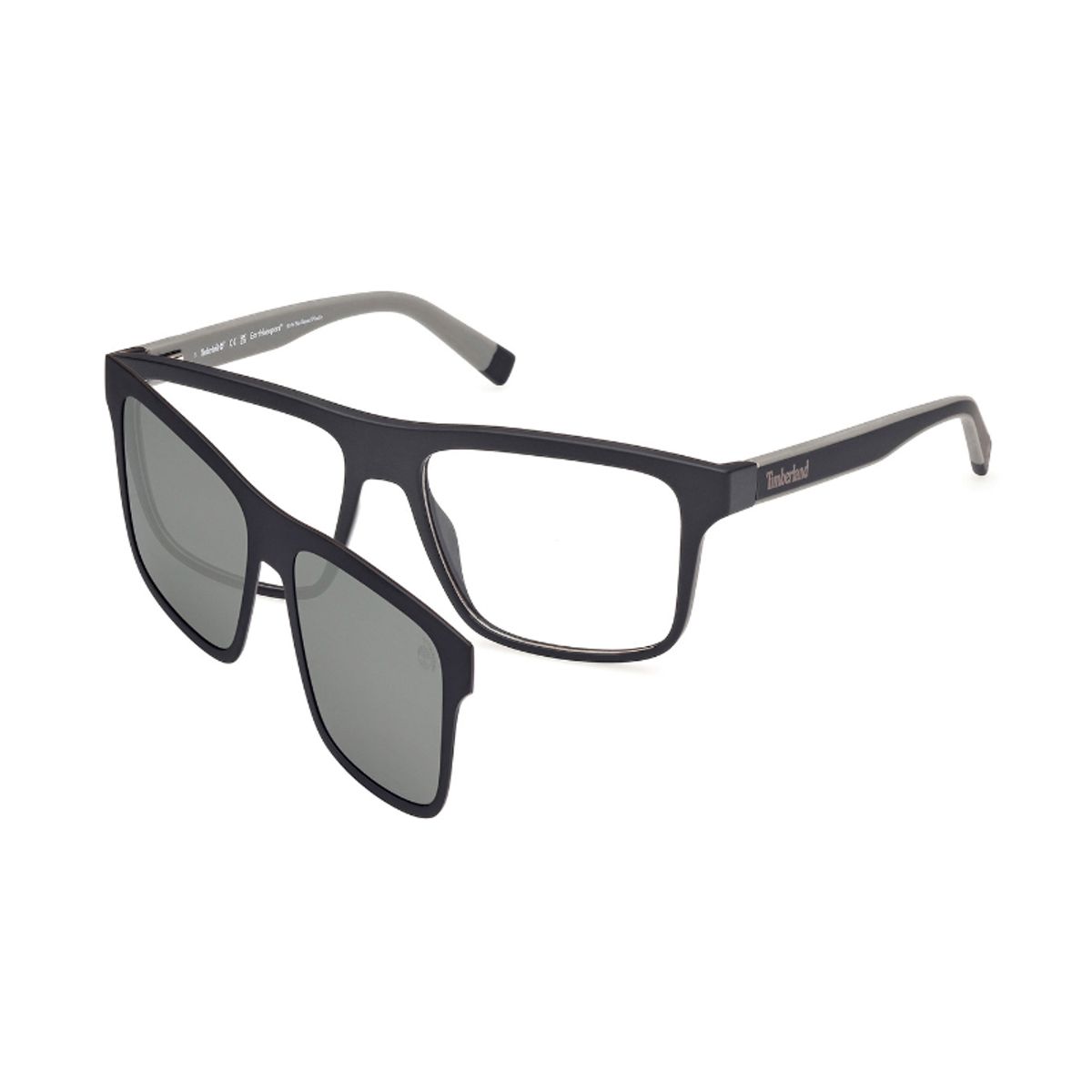 TIMBERLAND - Lentes Ópticos con Clip On Negro Mate Timberland