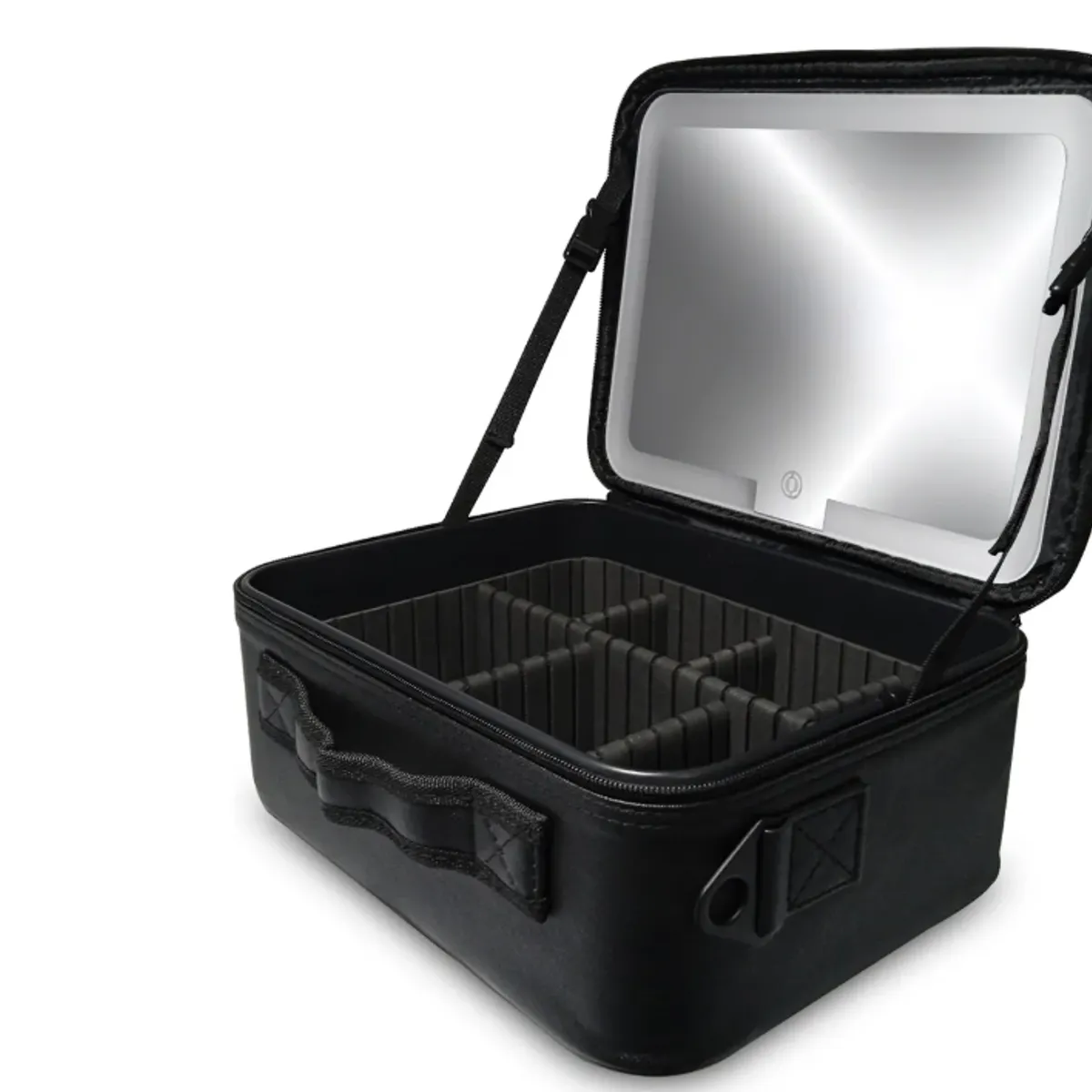 GENERICO - Estuche De Maquillaje Con Espejo Y Luz Led Negro