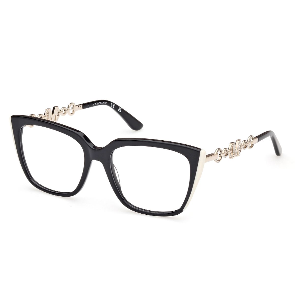 GUESS - Lentes Ópticos Negro Brillante Guess by Marciano