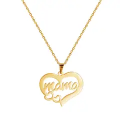 TODOJOYAS - Collar Acero Mama Dos Corazones Dorado