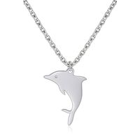Collar Delfín Acero Plateado