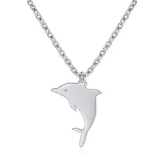 TODOJOYAS - Collar Delfín Acero Plateado