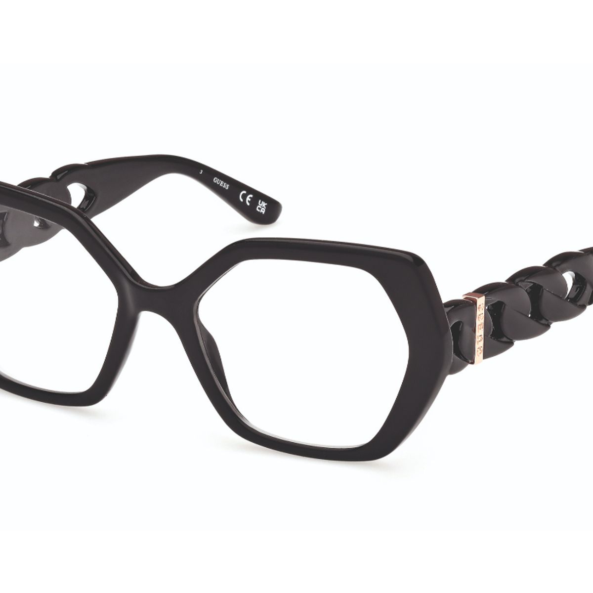 GUESS - Lentes Ópticos Negro Brillante Guess