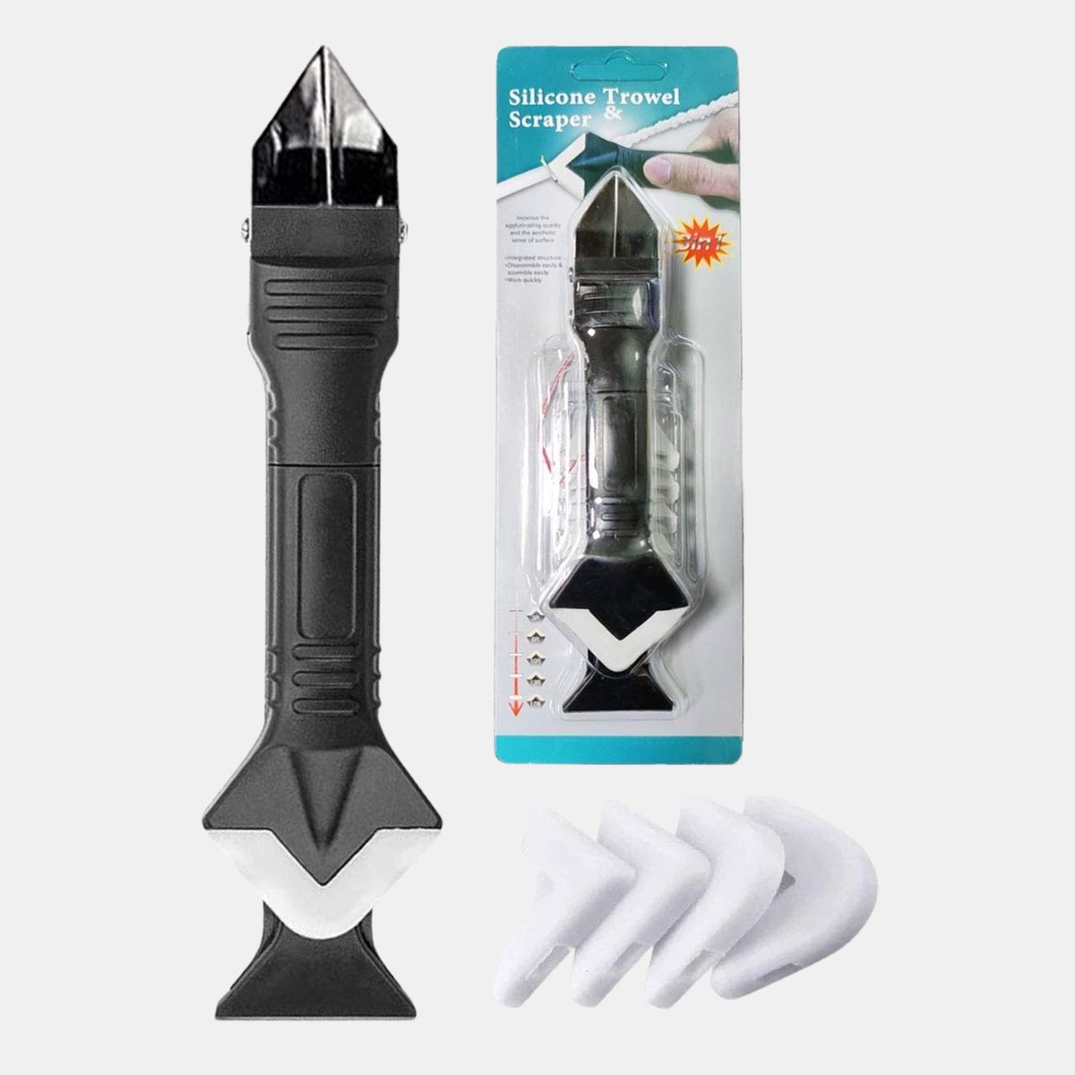 GENERICO - Herramienta Espátula de Calafateo 3 en 1 - Raspador y Removedor