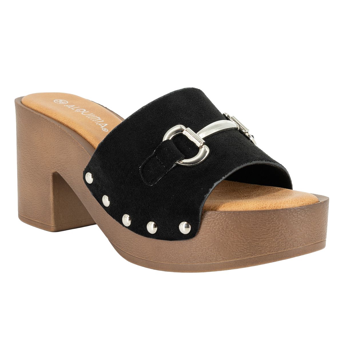 ALQUIMIA - Sandalia Plataforma Mujer Negro Rock Alquimia