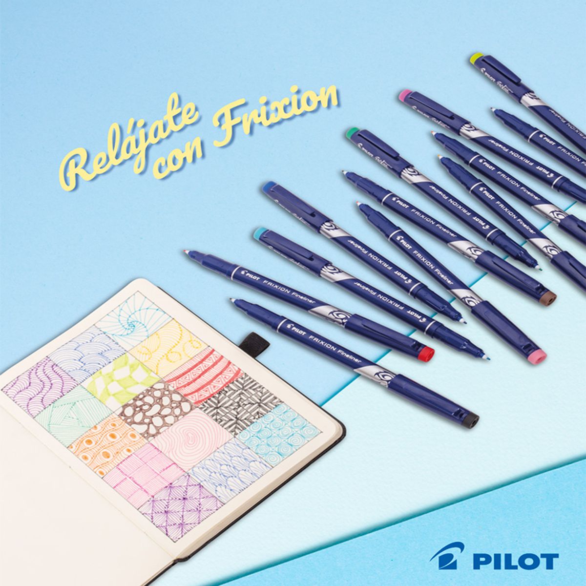 PILOT - Marcador Frixion Fineliner Negro Pilot
