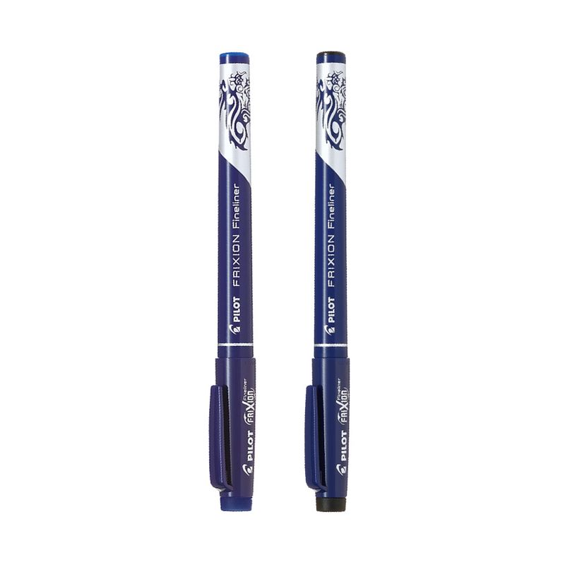 PILOT - Set 2 Marcador Frixion Fineliner Azul-Negro Pilot