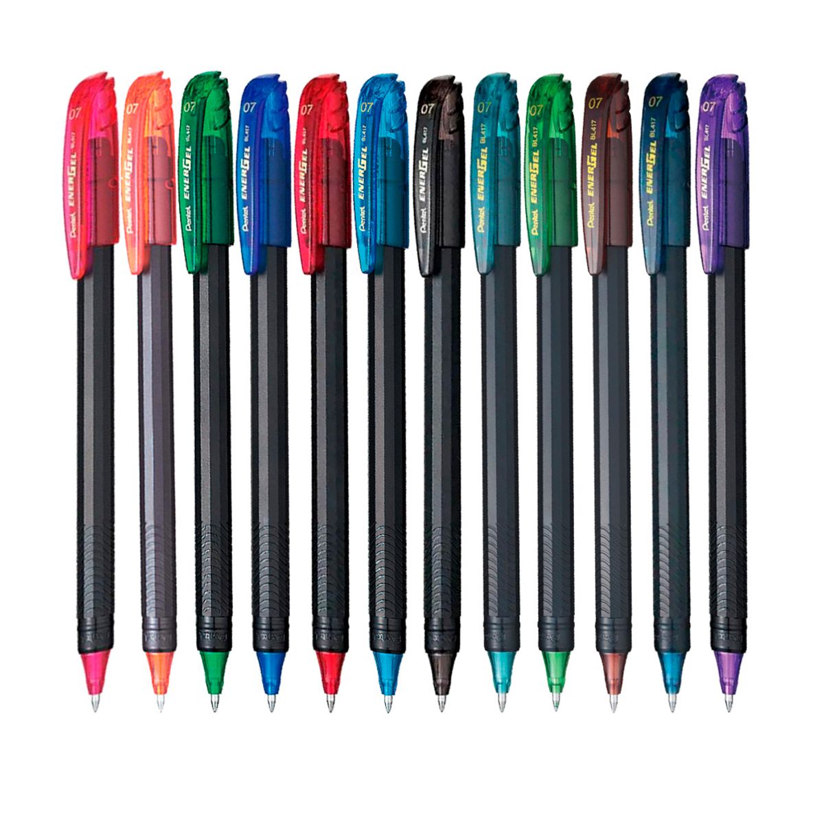 PENTEL - Set 12 Lápiz Gel Makkuro 07mm Pentel