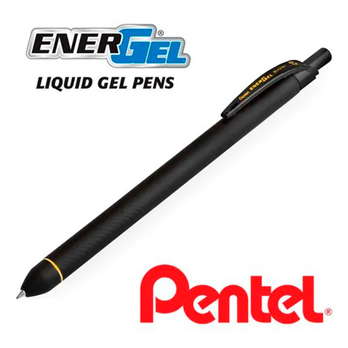 PENTEL - Set 3 Lápiz Gel Retráctil Kuro 07mm Negro Pentel