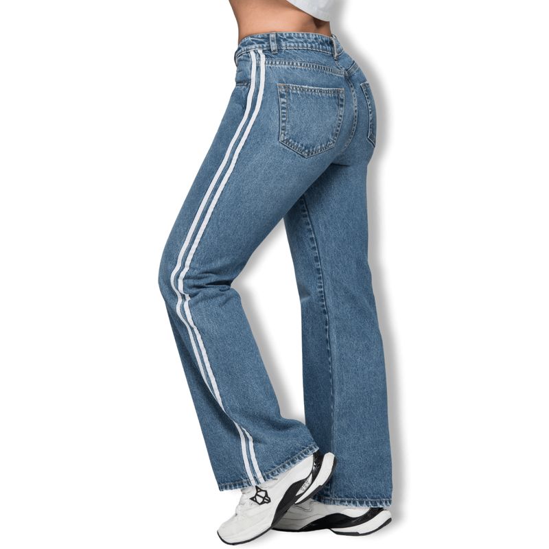 TRUCCOS JEANS - Jeans Wide Leg Mujer Franjas Laterales  T22107649