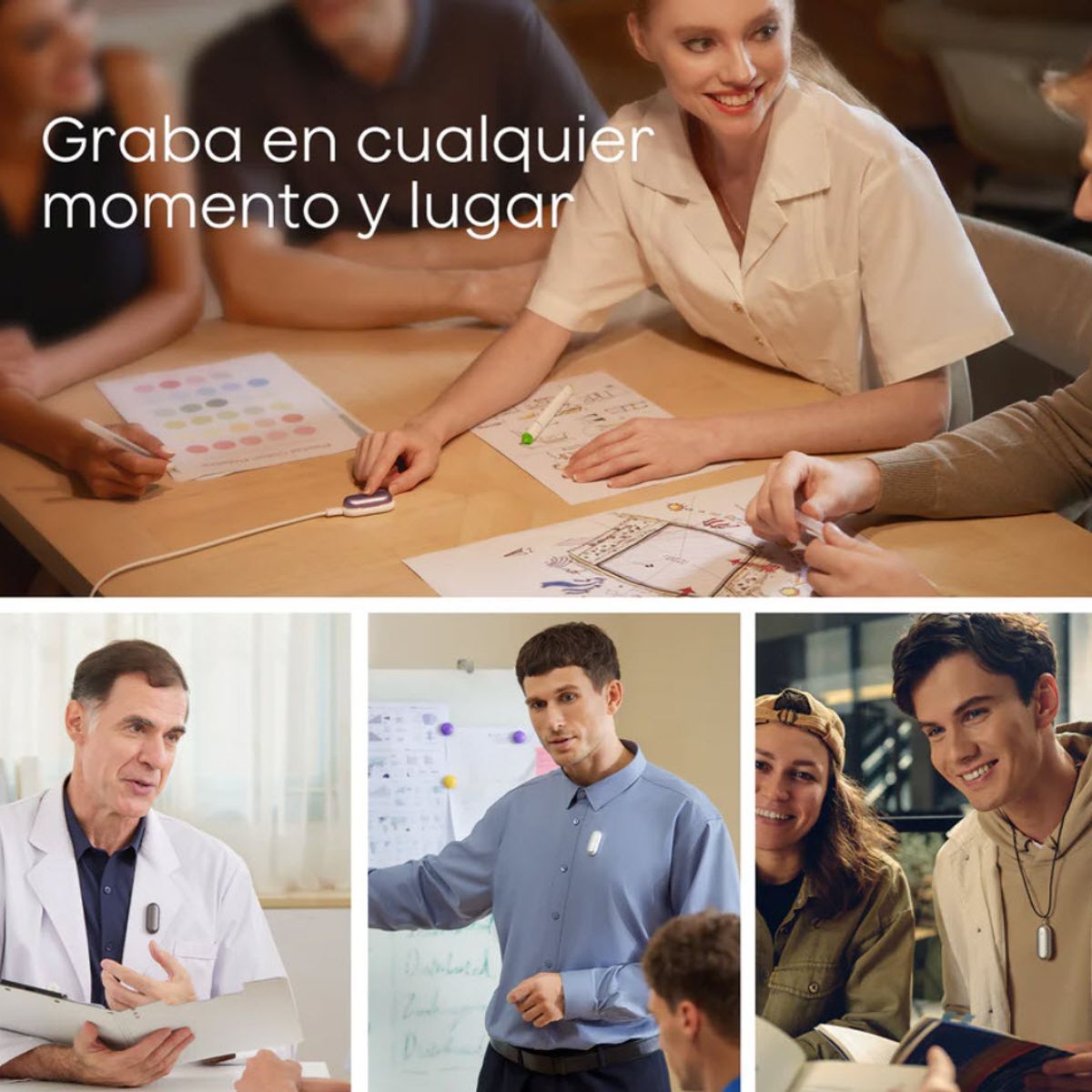 GENERICO - Grabadora de voz portátil con IA Chat GPT Plaud PIN Cosmic Gray