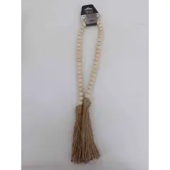 NEWTREE - Abrazadera de Cortina con Cuentas de Madera y Borlas