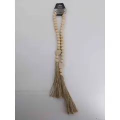 NEWTREE - Abrazadera de Cortina con Cuentas de Madera y Borlas