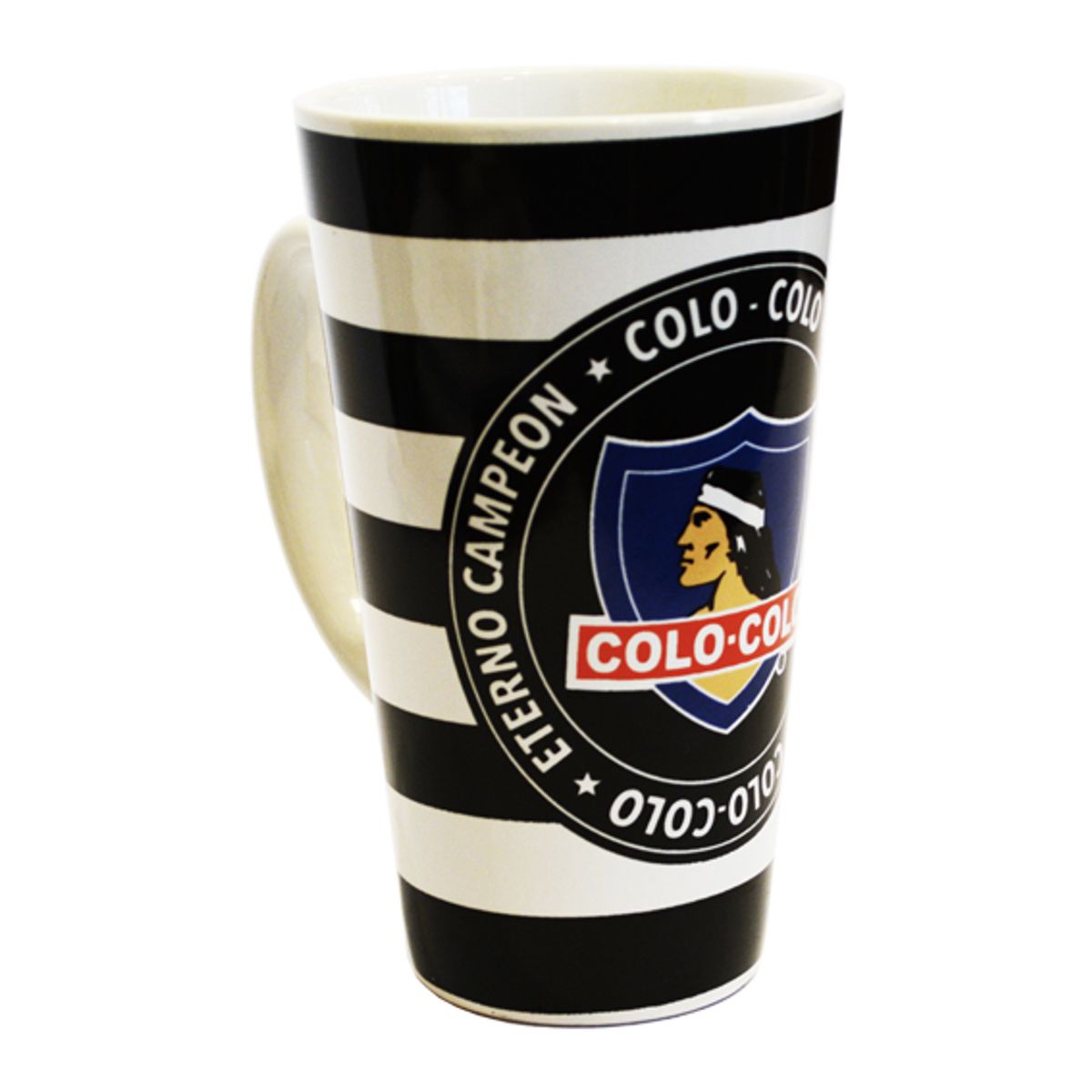COLO COLO - Taza Tazon Latte Fanaticos Futbol Eterno Campeon 532ml