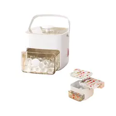 GENERICO - Hielera Doble Cubeta En Cubos Con Almacenamiento