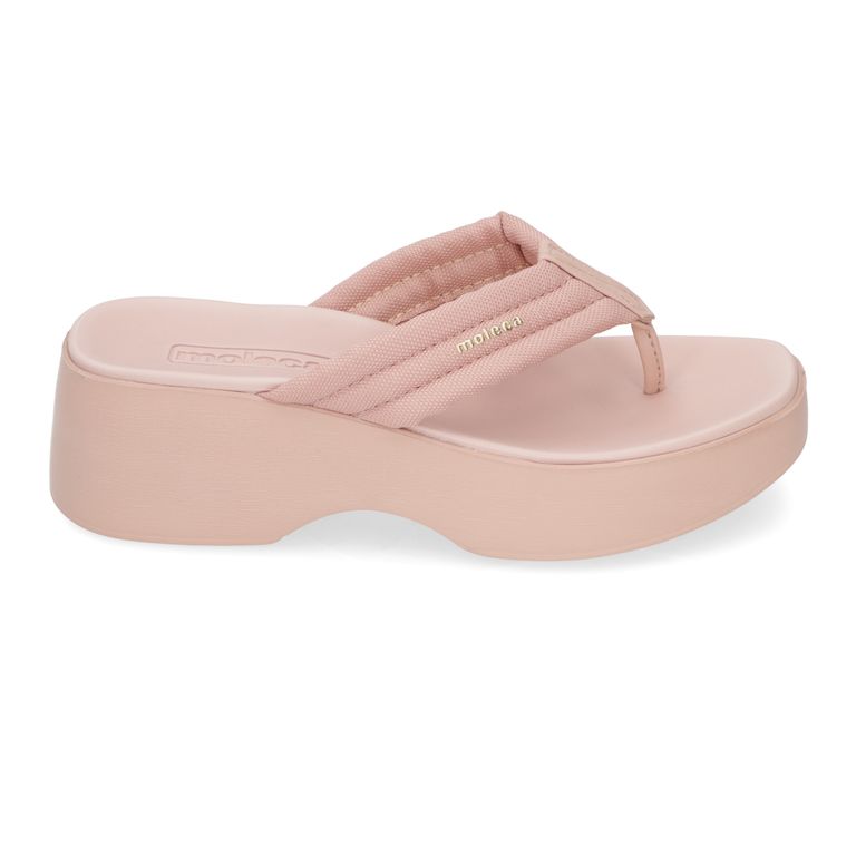 Sandalia Plataforma Mujer Eco Cuero Rosado