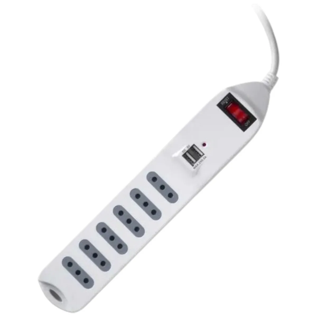 MACROTEL - Alargador Macrotel Con Switch 6 Posiciones + 2 Usb 15mt