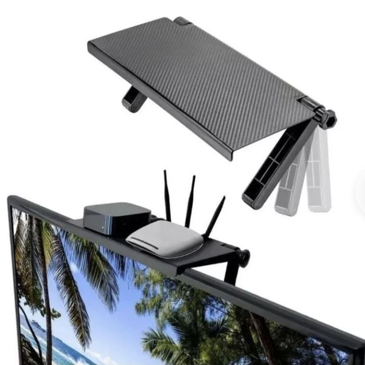 GENERICO - Soporte De Pared Ajustable Para Televisión Con Estante