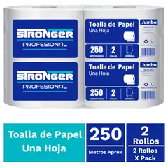 STRONG - Toalla de papel Industrial 2 X 250 Mts Stronger