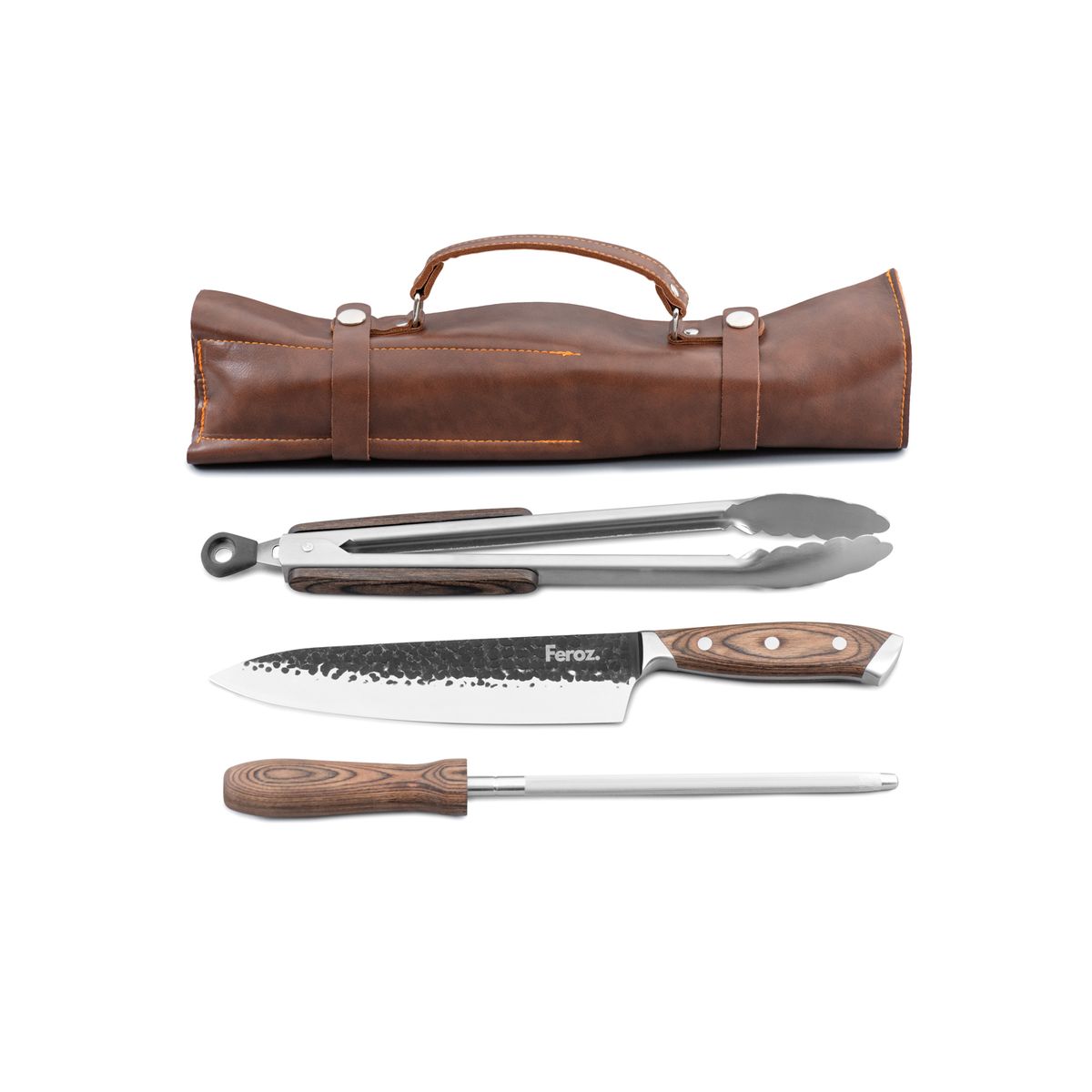 FEROZ - Trío Parrillero Feroz con Porta Cuchillo