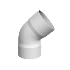 GENERICO - CODO BAJADA PVC 67.5 G BLANCO HEM-HEM