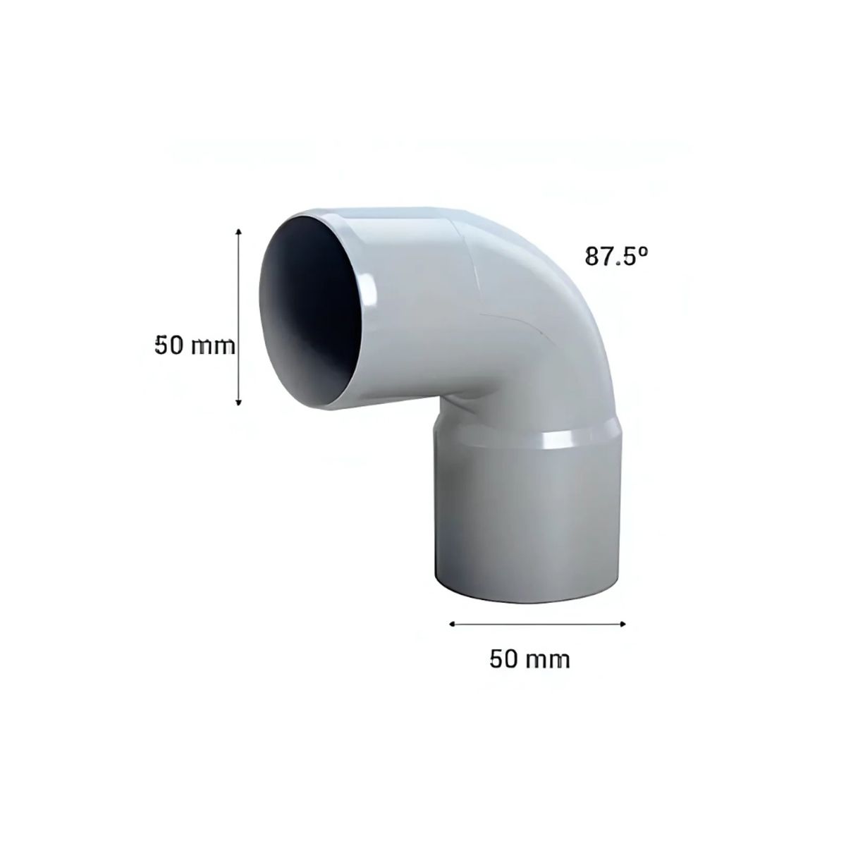 CODO PVC SANITARIO GRIS C/C 50MM 875 GRADOS, marca GENERICO - Foto 2