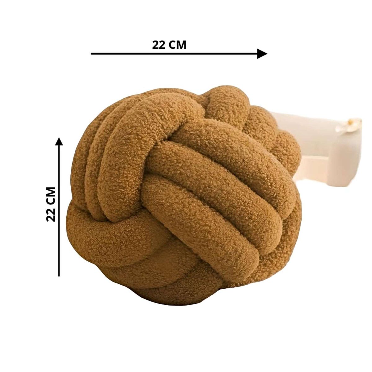 GENERICO - COJIN NUDO CAFÉ 22 CM