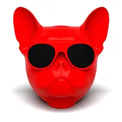PUNTO STORE - Parlante Bulldog Francés Bluetooth 10W Rojo - PS