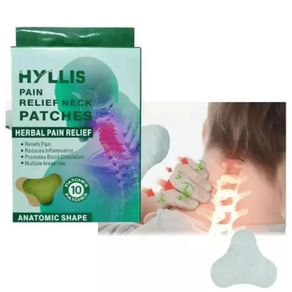 GENERICO - 10 Parches Corporales Para Alivio Del Dolor En Cuello Y Espalda