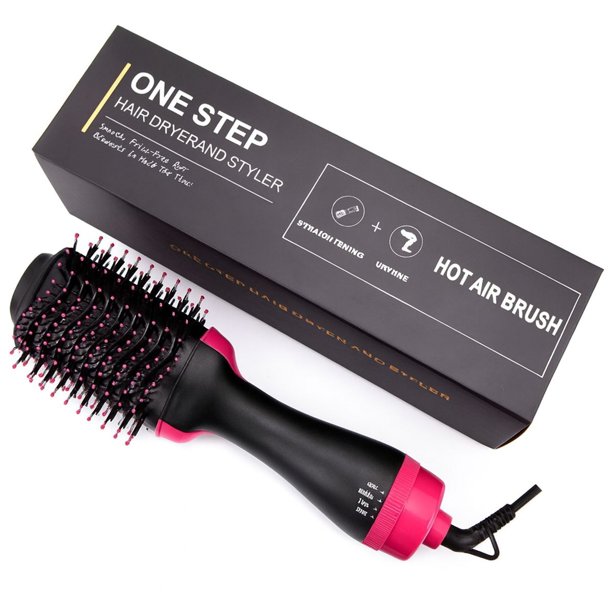 MOVI - Cepillo Alisador Eléctrico Secador Anti Frizz 3 en 1