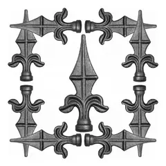 GENERICO - Punta De Lanza Fierro Reja 10 Unidades. 1,2x11cm