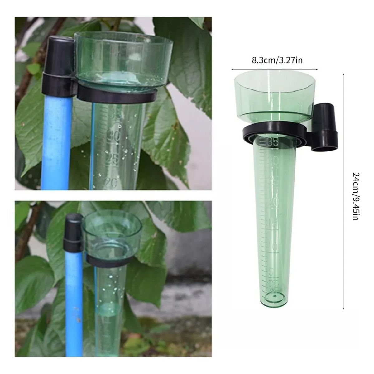 GENERICO - Pluviómetro Plástico Grande 40mm