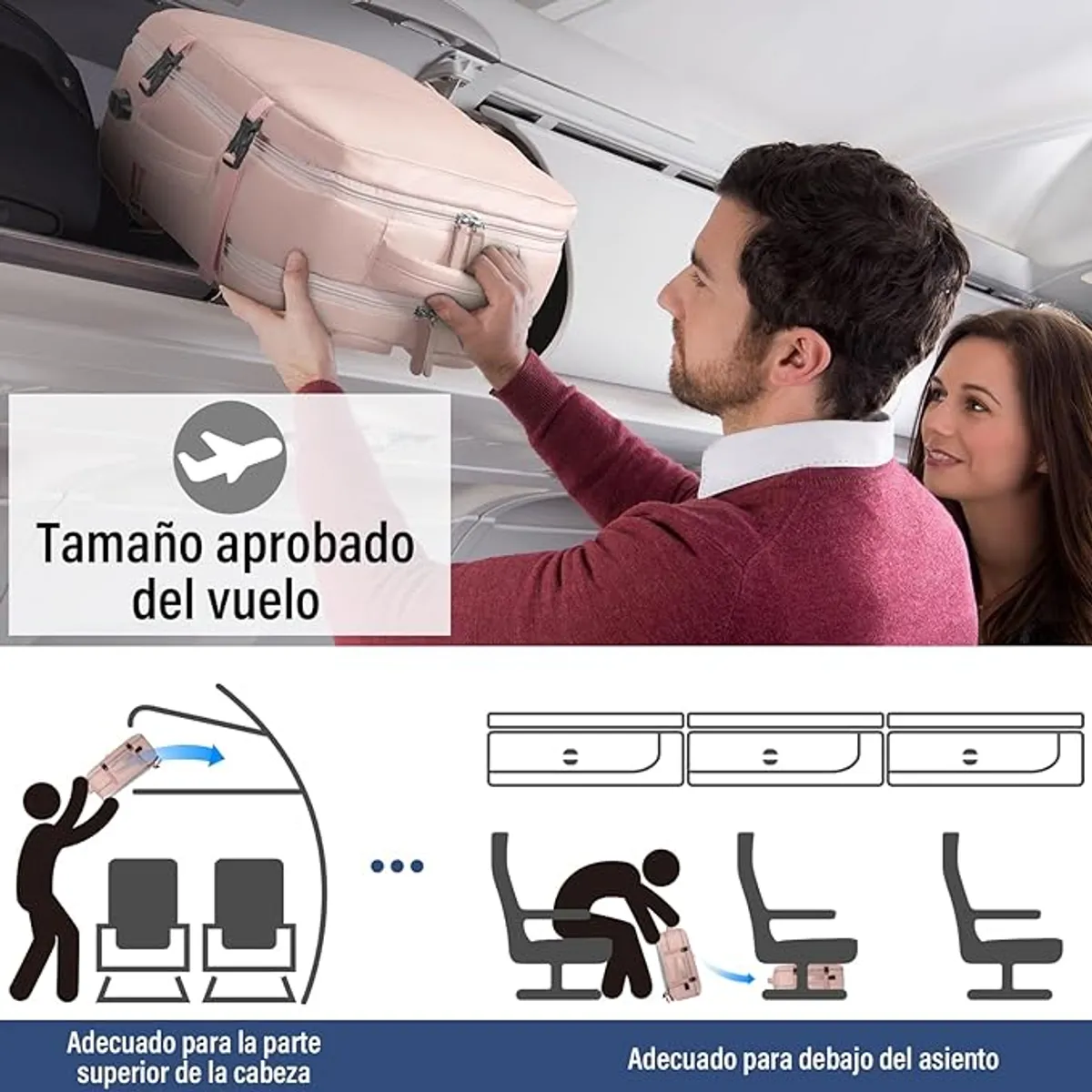 GENERICO - Mochila Expandible Viral Para Cabina De Avión