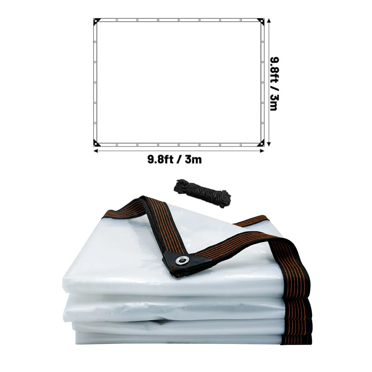 Lona Transparente Resistentes Con Ojales De 3x3 Impermeable, marca ATURE - Foto 2