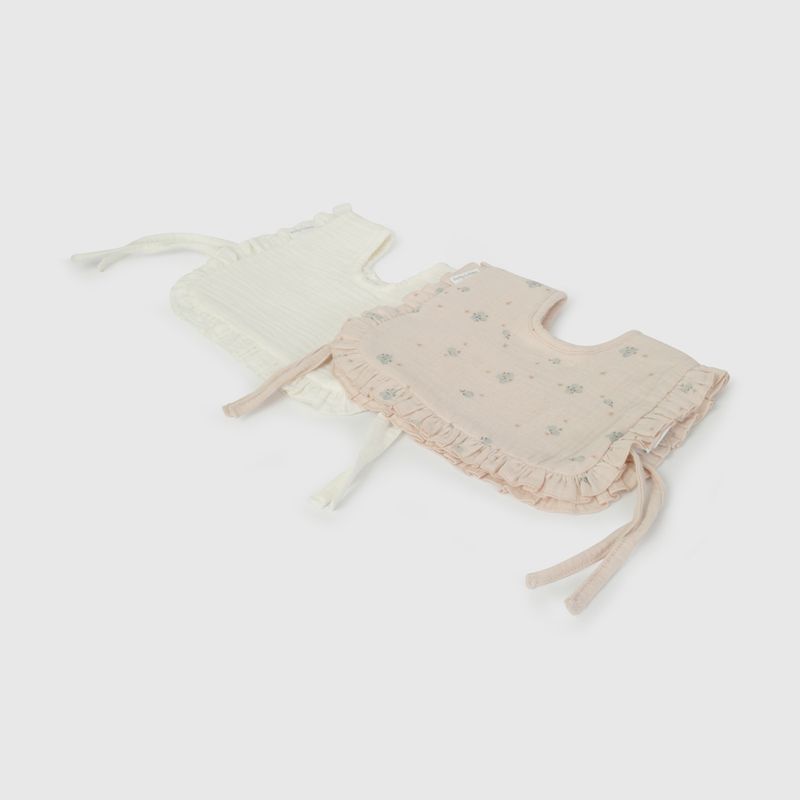 COLLOKY - Babero Bebé niña Blanco  57560 Colloky