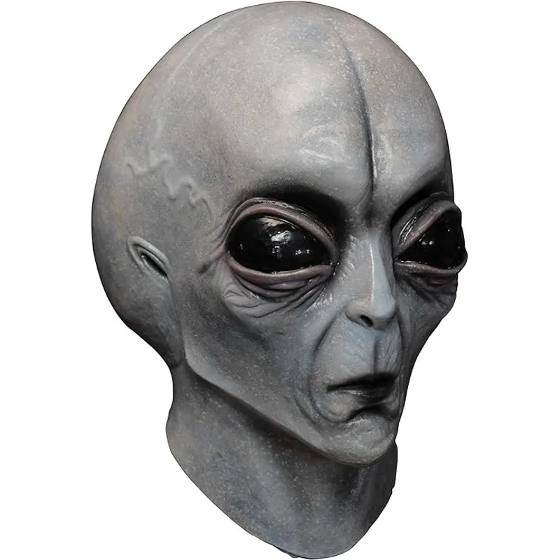 KUANGYE - Máscara Halloween Látex Alien Gris Adultos
