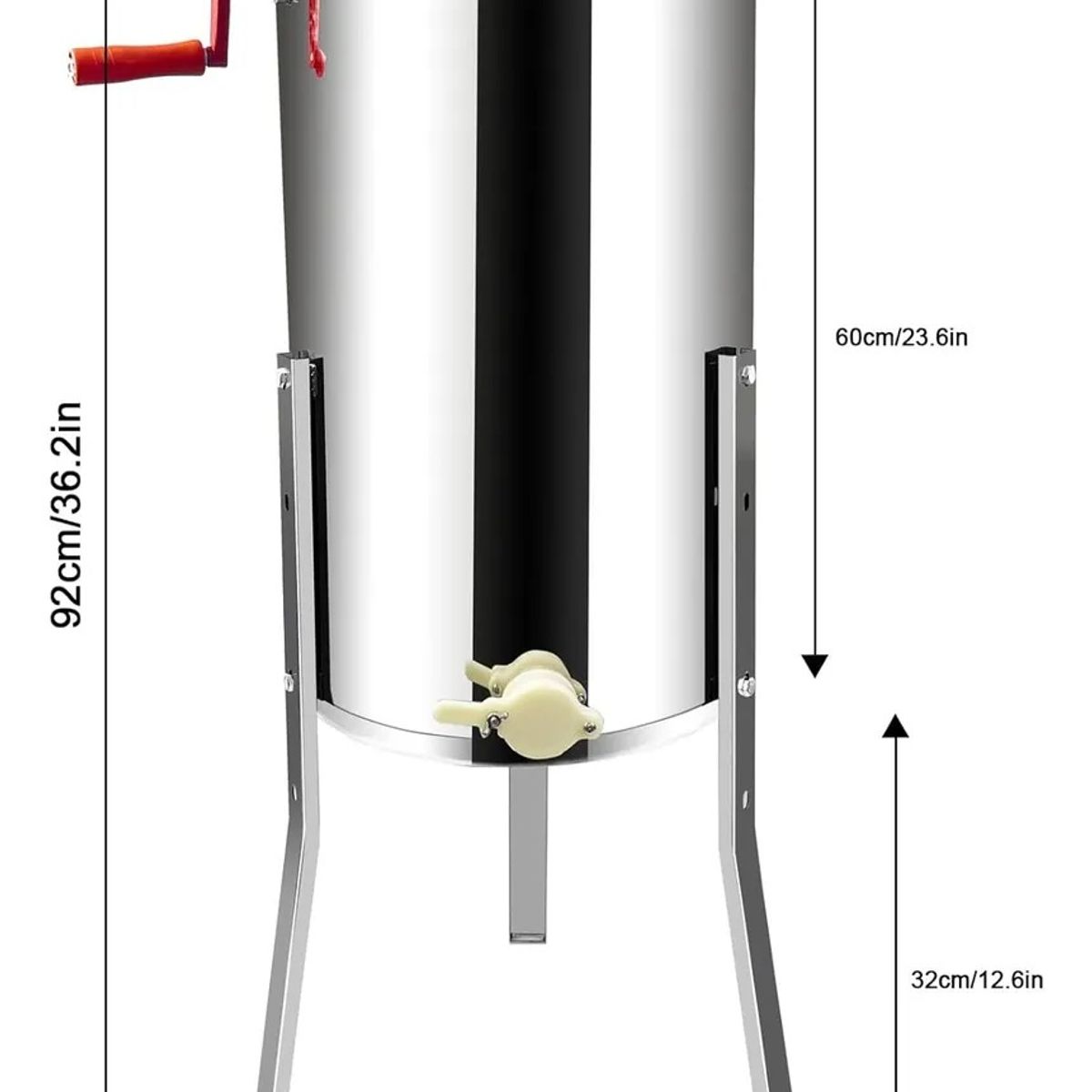 GENERICO - 4 Marcos Extractor De Centrifuga Miel Manual Acero Inoxidable