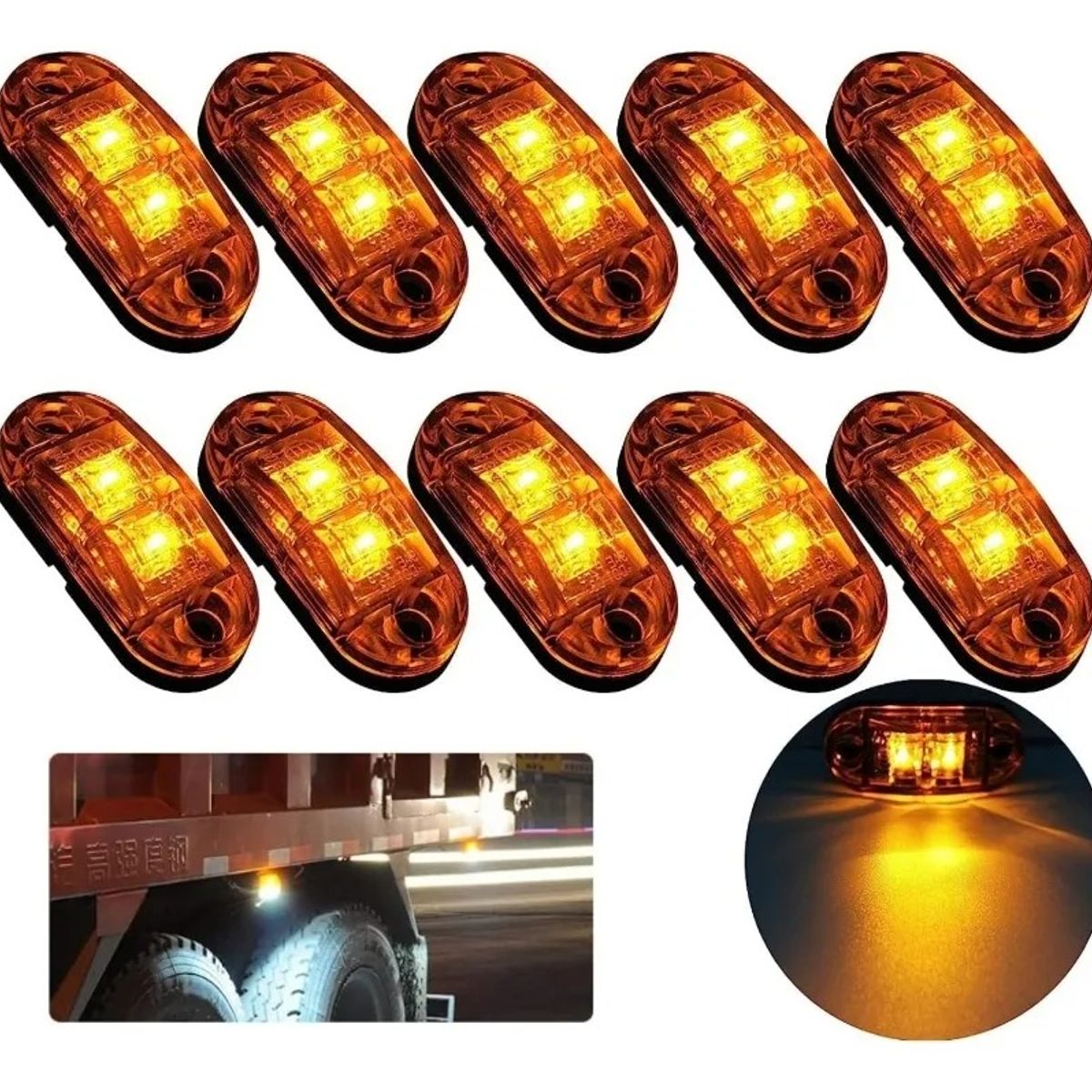 GENERICO - Focos Luces Laterales Posición Trochas Universal Led 12v 24v