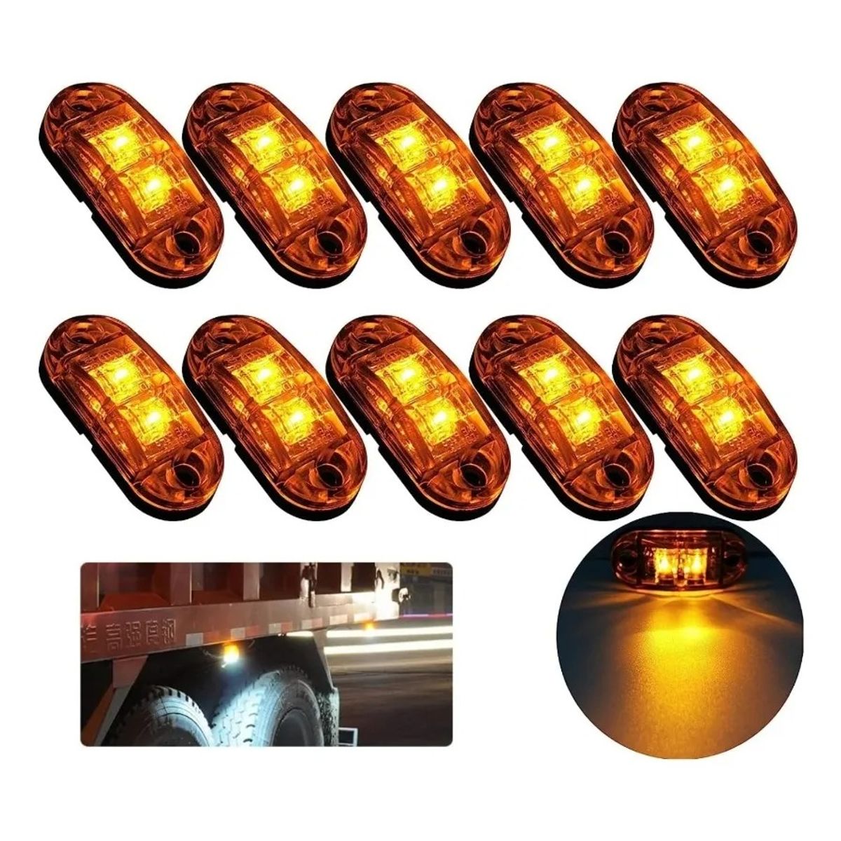 GENERICO - Focos Luces Laterales Posición Trochas Universal Led 12v 24v