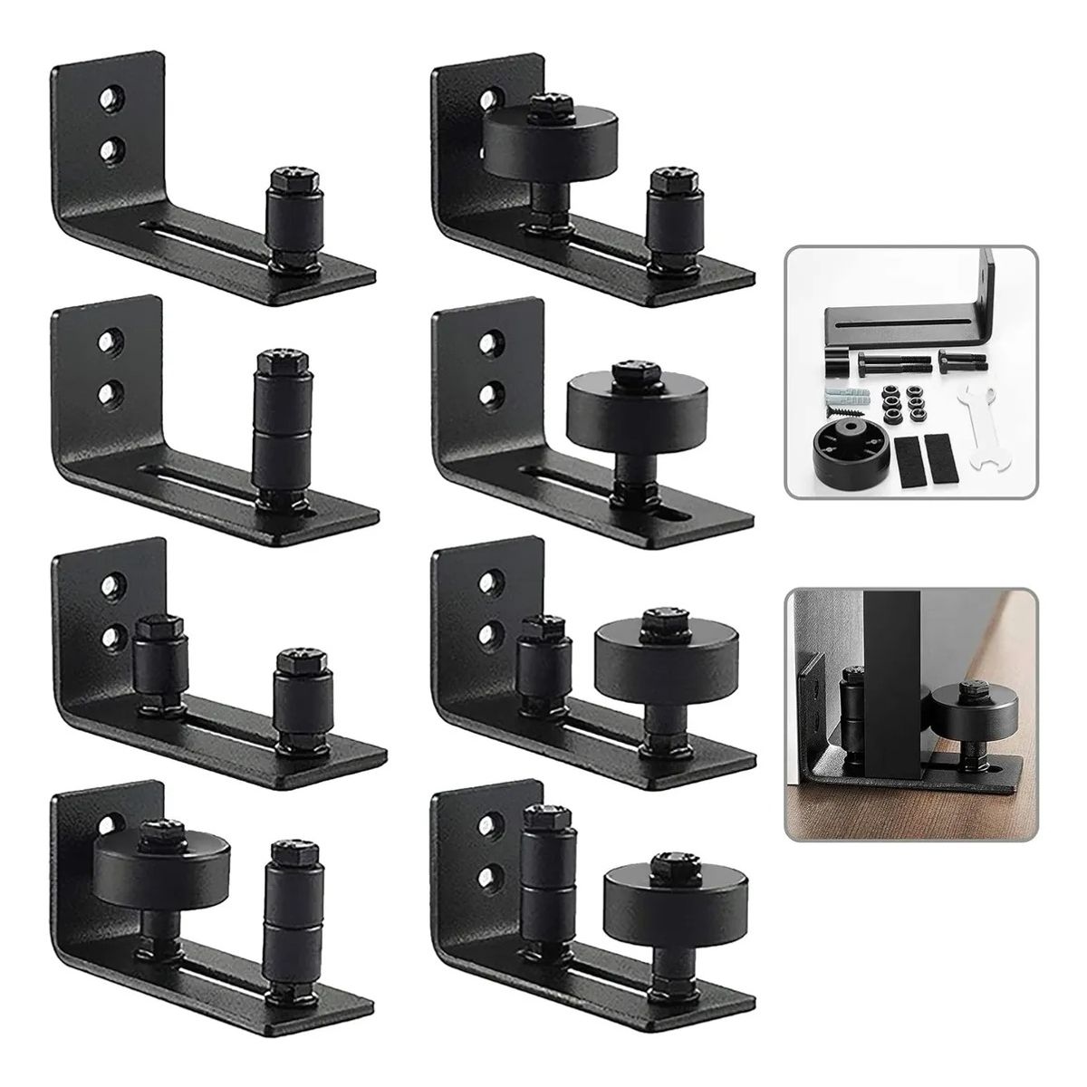 GENERICO - 8 En 1 Para Puerta Corredera, Guía De Suelo Para Puerta