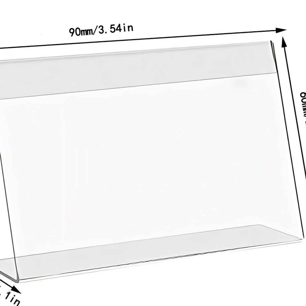 Porta Folleto Precio De Acrilico 90x60 Mm Pack 20 Unidades, marca ATURE - Foto 2