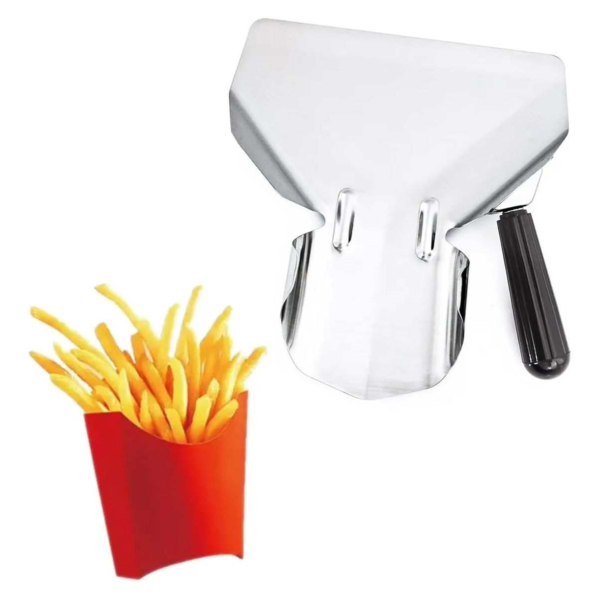 GENERICO - Pala De Acero Inoxidable Para Papas Fritas Con Una Asa