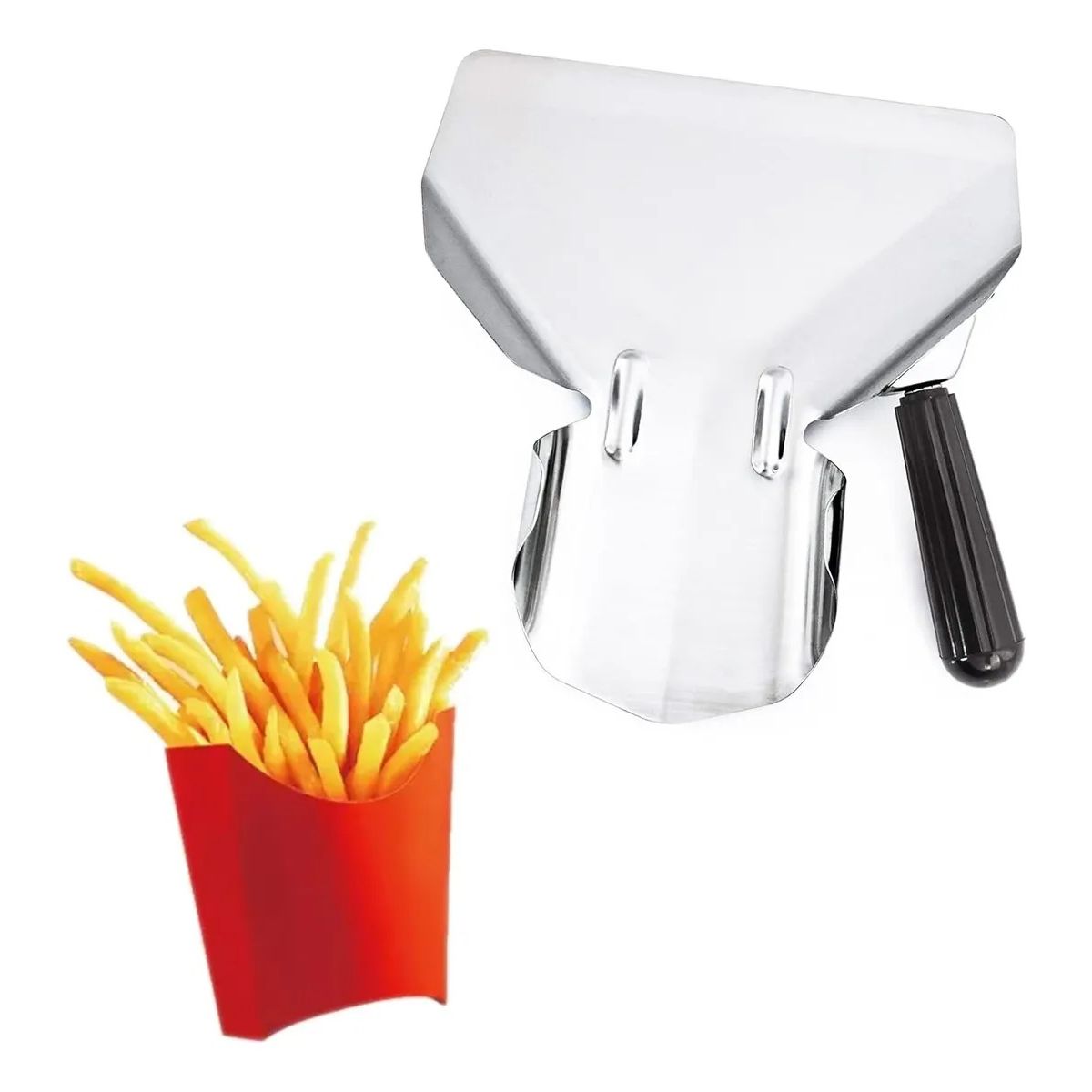 GENERICO - Pala De Acero Inoxidable Para Papas Fritas Con Una Asa