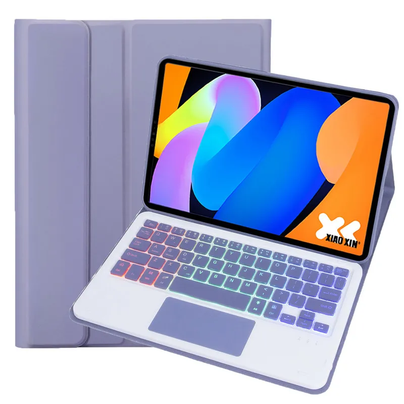 LENOVO - Tablet Lenovo Xiaoxin pad 11 2025 8+256GB 11" WIFI 2.5K - Gris con Morado luminsos teclado